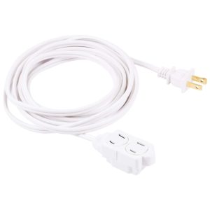 GE 12 Ft extension cord 2 prong 16 GA white