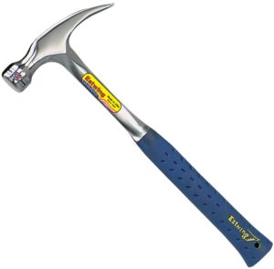 A claw hammer used by carpenters or woodworkers