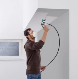 how to spray paint interior walls and ceilings