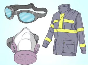 protective clothing to install a dryer through a brick wall